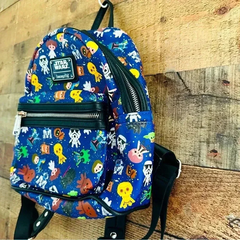 Unisex Disney Loungefly Star Wars Chibi Print Mini Backpack